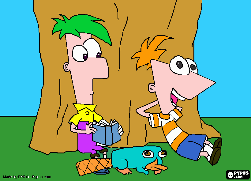 fineas e ferb para colorir e imprimir