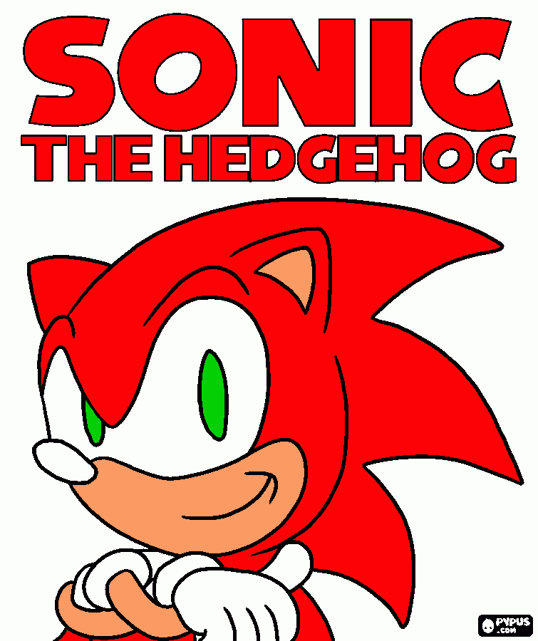 fire sonic para colorir e imprimir