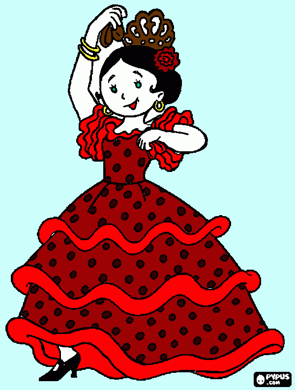 Flamenco para colorir e imprimir