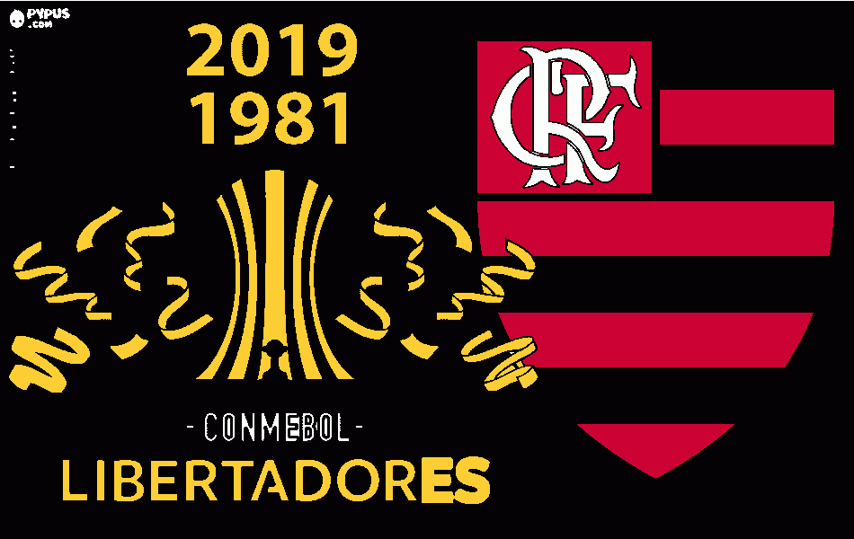 flamengo copa libertadores para colorir e imprimir