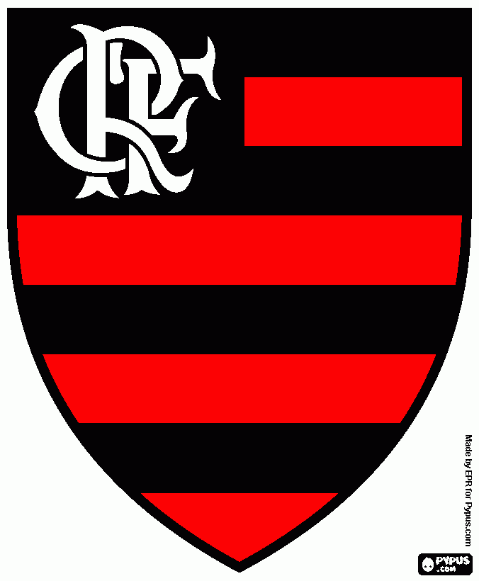 Flamengo Escudo para colorir e imprimir