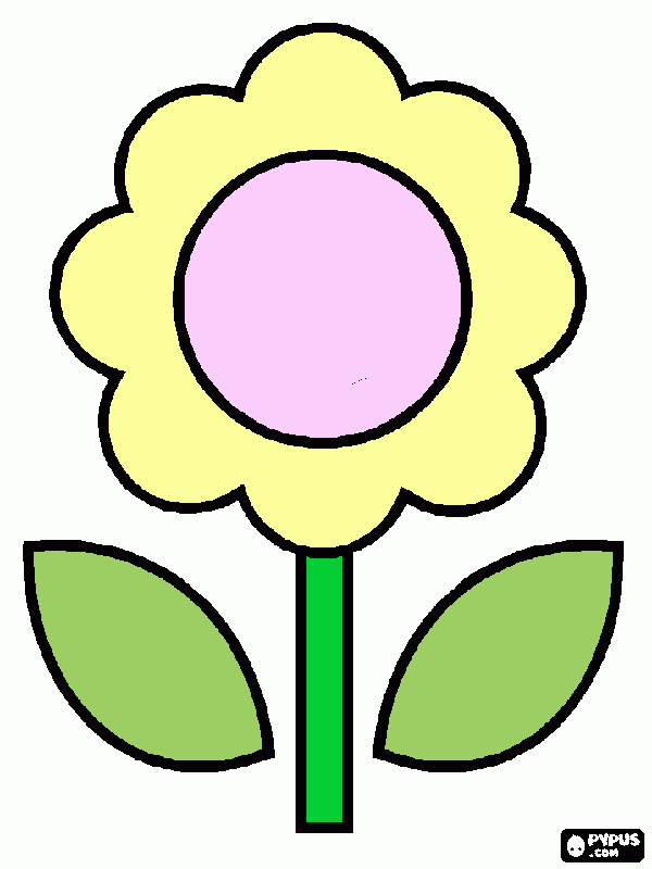 flor amarela para imprimir desenho flor amarela