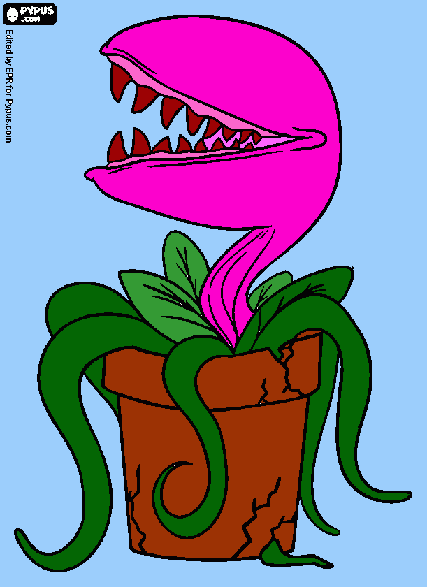 Flor canibal para colorir e imprimir