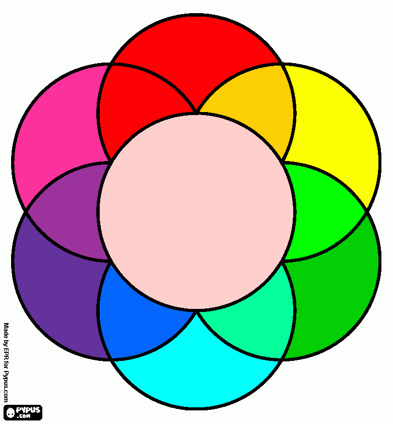 flor colorida de aula para colorir e imprimir