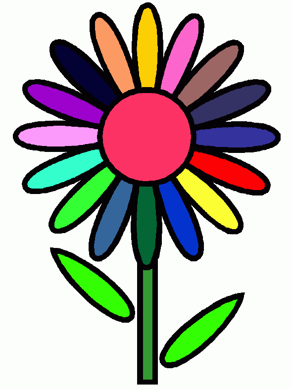 flor colorida para imprimir , desenho flor colorida