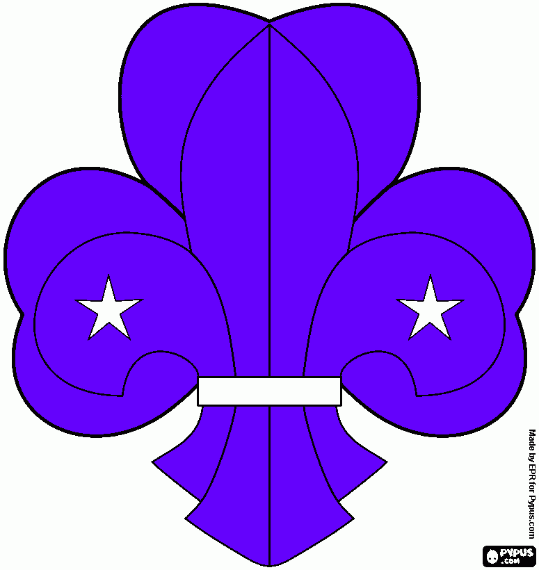 Flor-de-Lis para colorir e imprimir