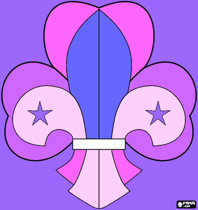 flor de liz para colorir e imprimir