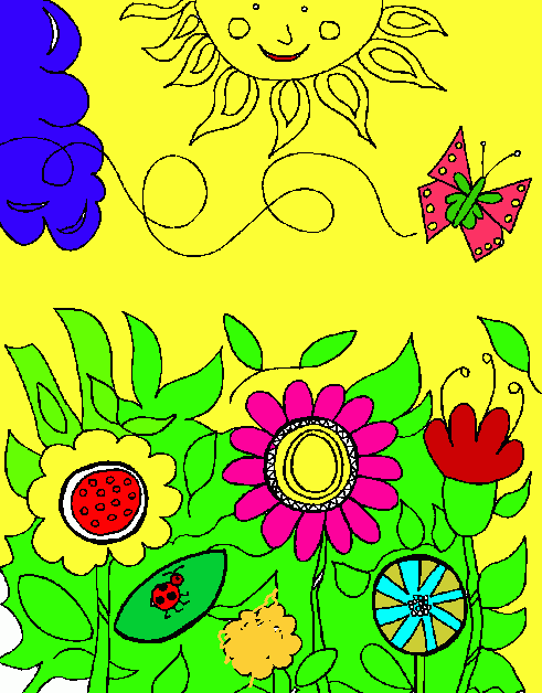 FLOR VIOLETA para colorir e imprimir