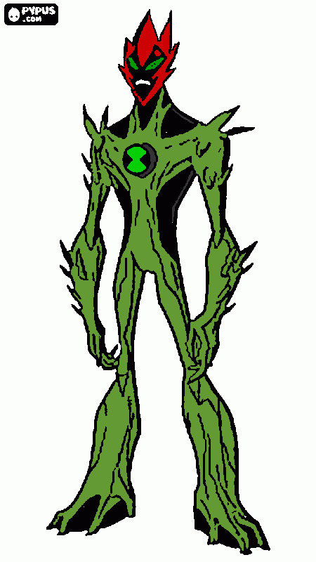 fogo do pantano para colorir e imprimir