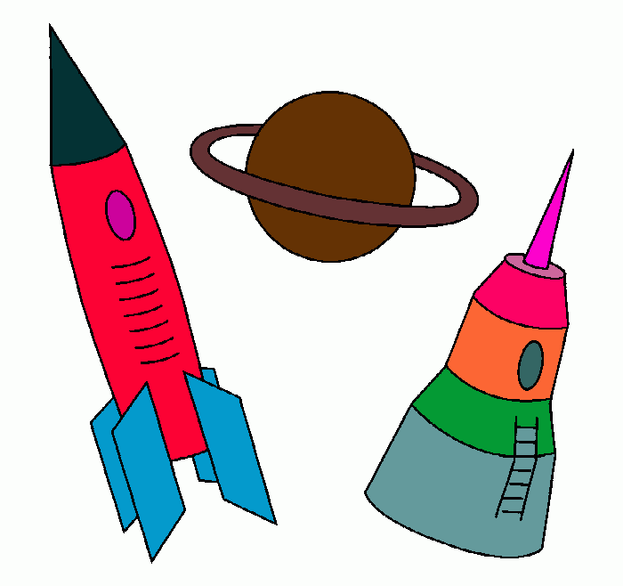 foguetes e planeta jupiter para colorir e imprimir