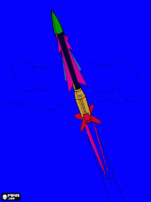 foguetão para colorir e imprimir