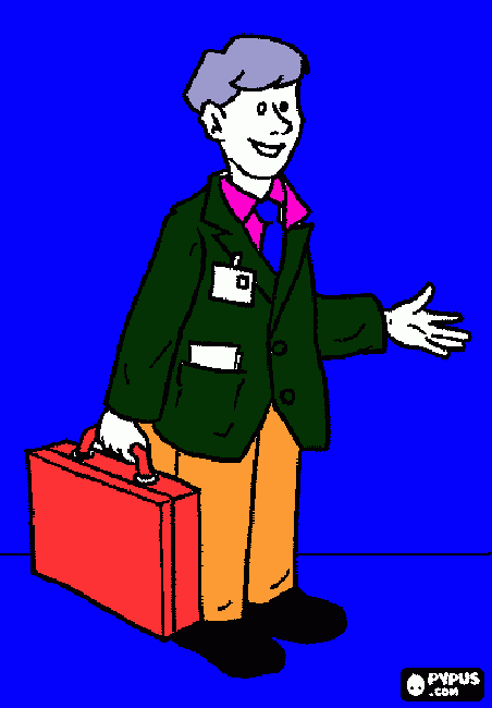 Foto de representante comercial para colorir e imprimir