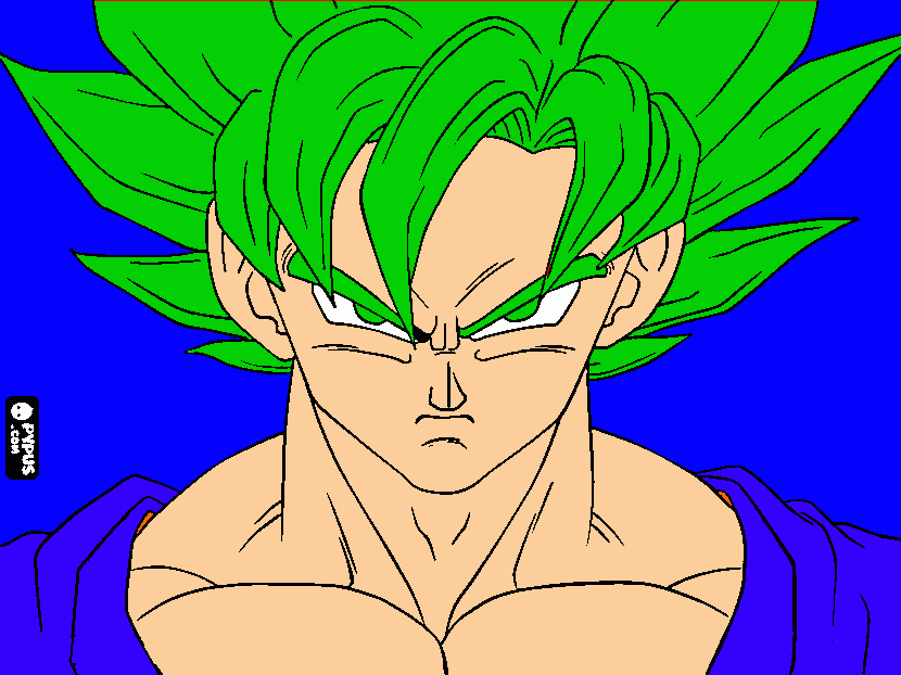 foto do goku para colorir e imprimir