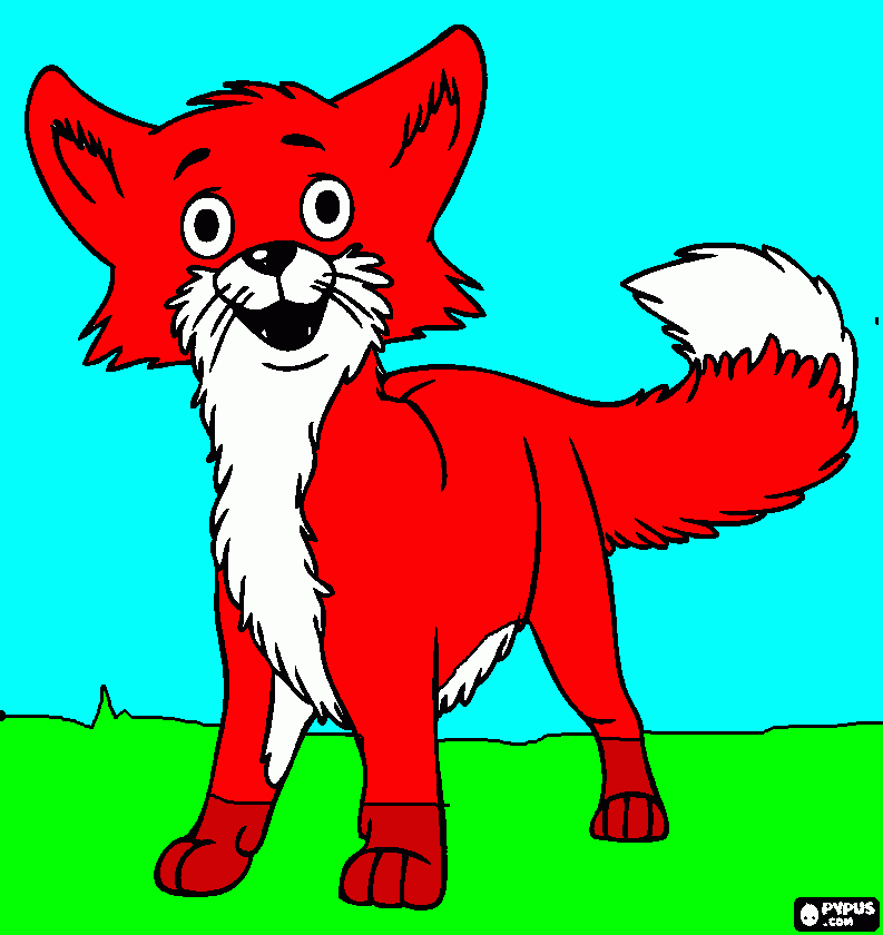 fox para colorir e imprimir