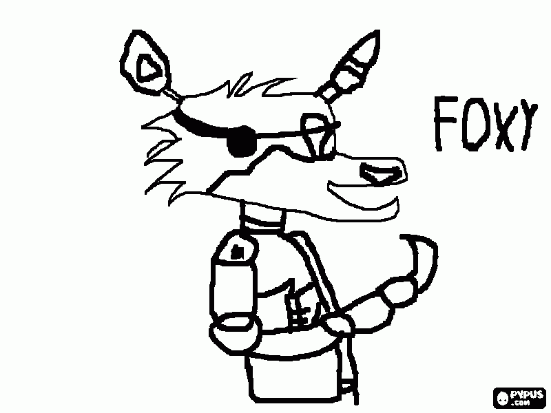 foxy a raposa para colorir e imprimir