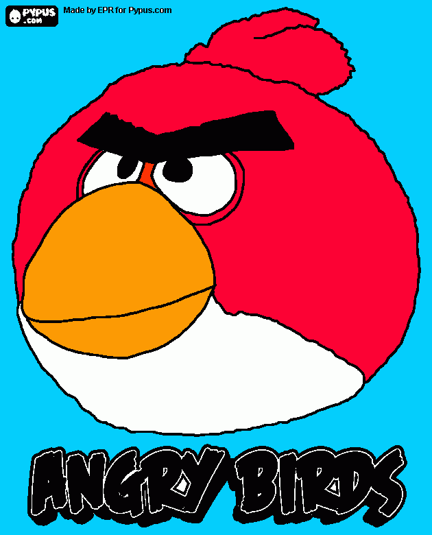 FRANGUINHO VERMELHO para colorir e imprimir