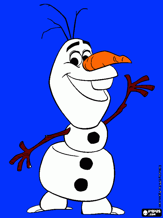 fronzen olaf para colorir e imprimir