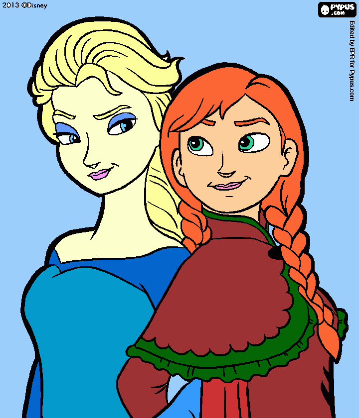 Frozen & Ana para colorir e imprimir