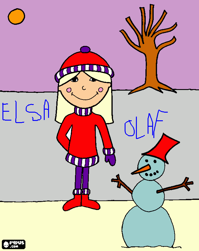 frozen elsa e olaf (inverno) (10/04/2014 k g b). . . . . . para colorir e imprimir