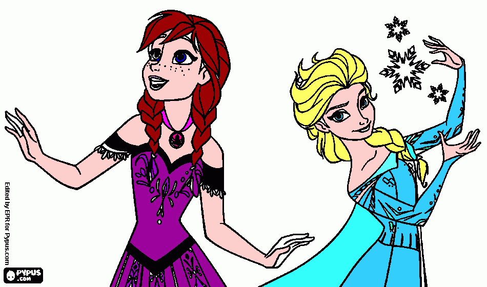 Frozen que a Malu pintou para colorir e imprimir