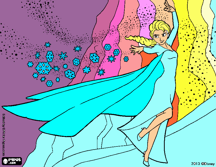 Frozen sozinha para colorir e imprimir