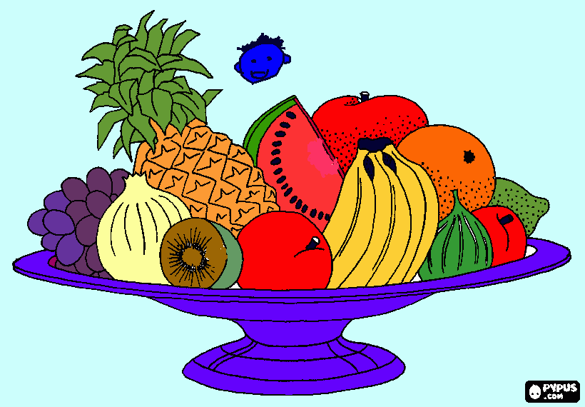 frutas   gostosas para colorir e imprimir