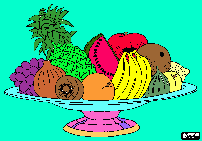 frutas gostoza para colorir e imprimir