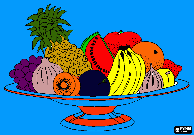 frutas saborosas para colorir e imprimir