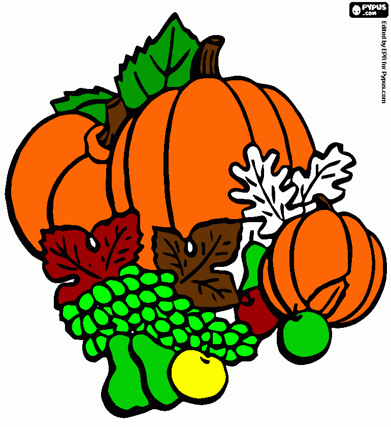 Frutos Outono para colorir e imprimir