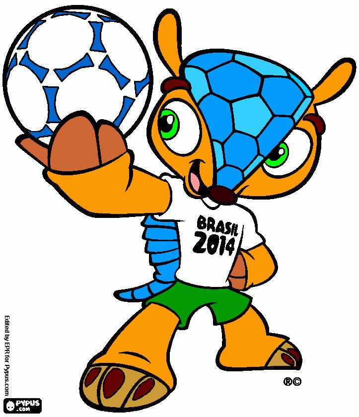 Fuleco coloridissimo para colorir e imprimir