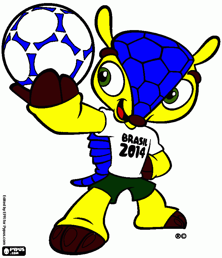 Fuleco para colorir e imprimir