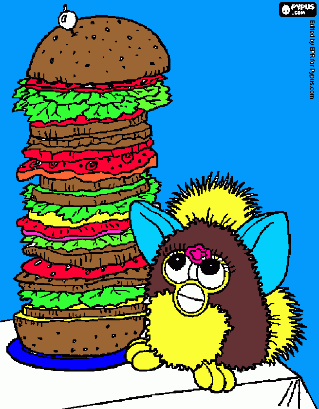 FURBY COMILAO para colorir e imprimir