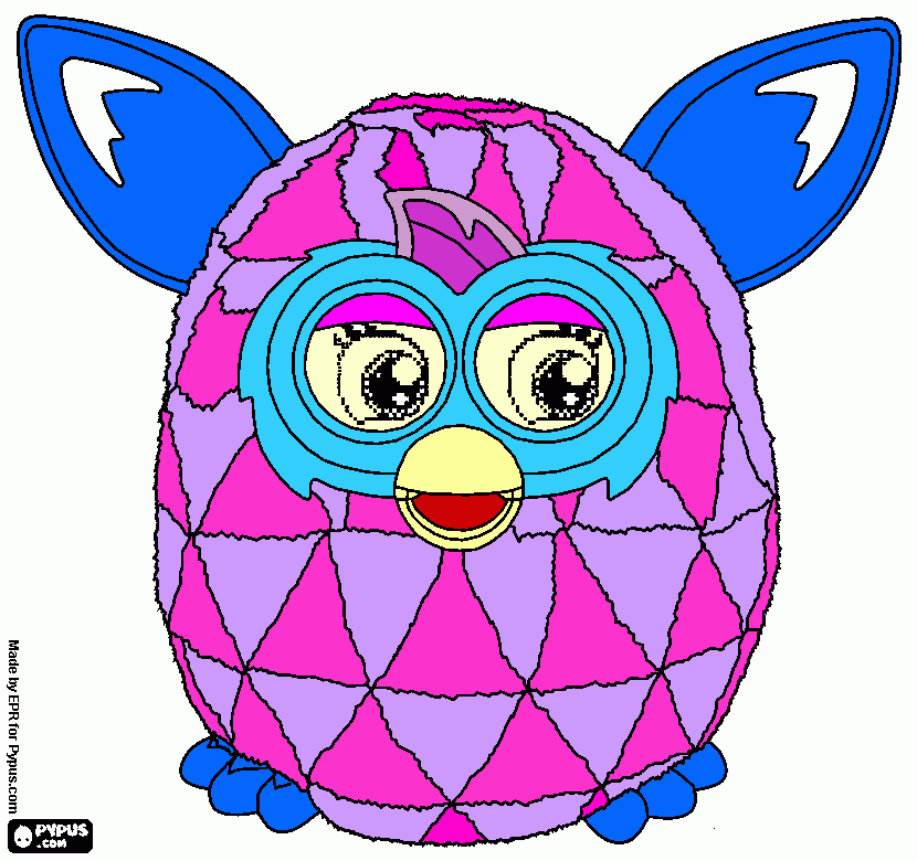 furby cristal para colorir e imprimir