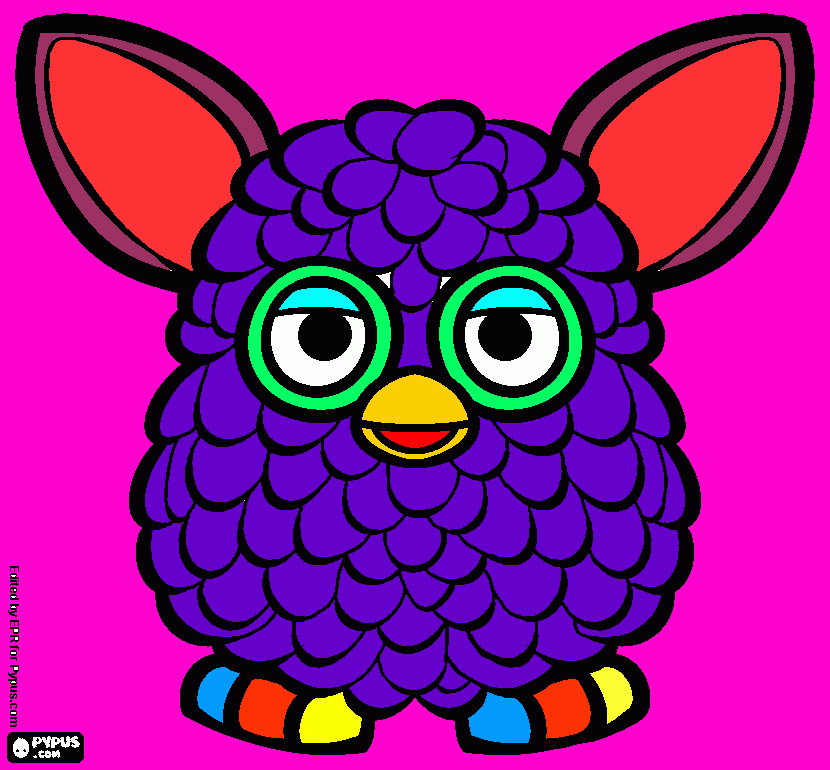 furby lindo para colorir e imprimir