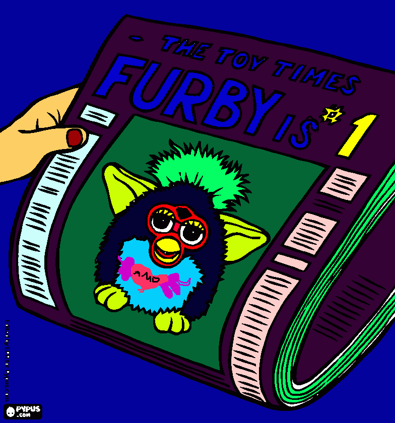 furby o brinquedo mais vendido para colorir e imprimir