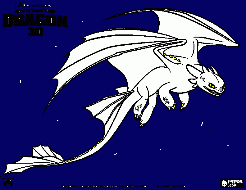 furia da noite albino para colorir e imprimir