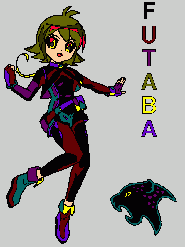 Futaba é o único membro feminino da JET para colorir e imprimir