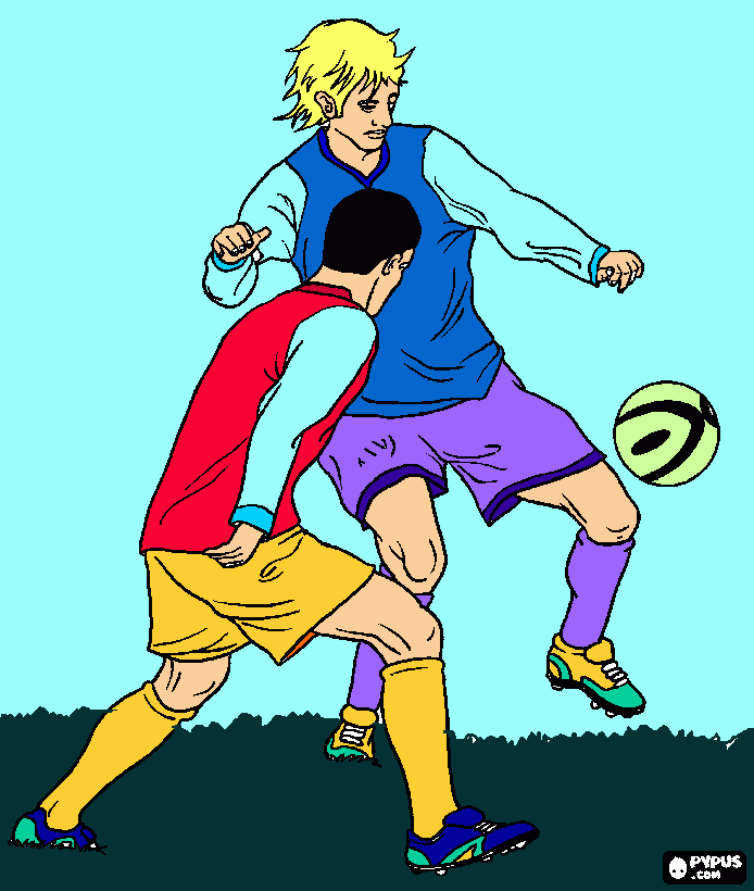 futebol desenhado para colorir e imprimir