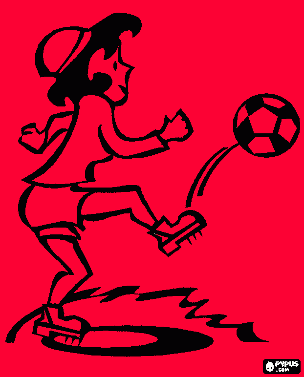 Futsal feminino para colorir e imprimir