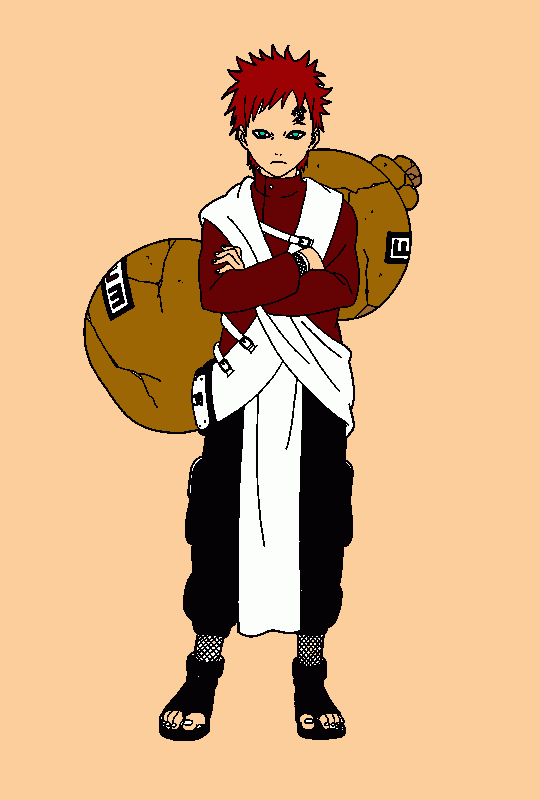 gaara do deserto para colorir e imprimir