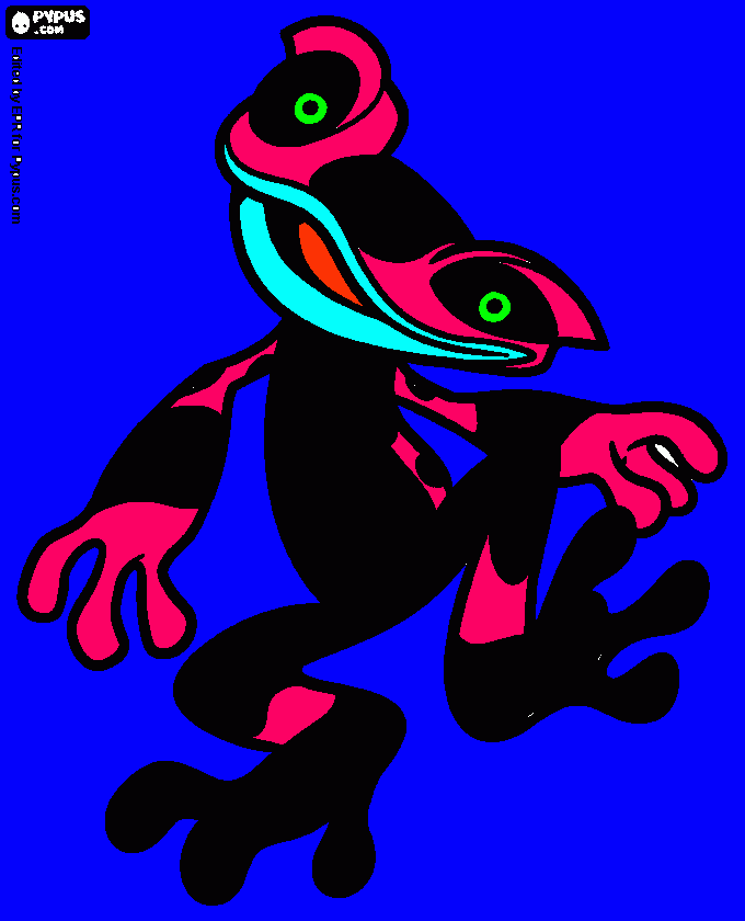 gabi,a rã venenosa !!! para colorir e imprimir