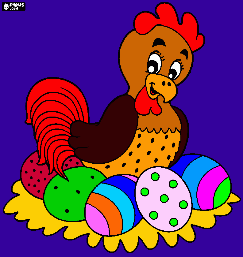 galinha da pascoa happy pascoa (09/04/2014 k g b).... para colorir e imprimir