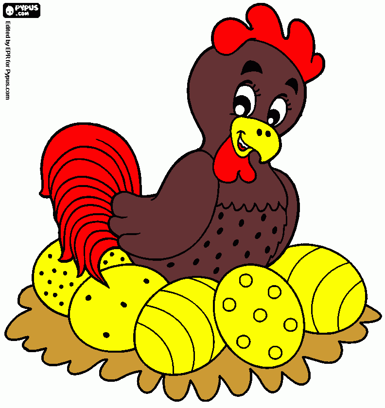 Galinha Dos Ovos De Ouro para colorir e imprimir