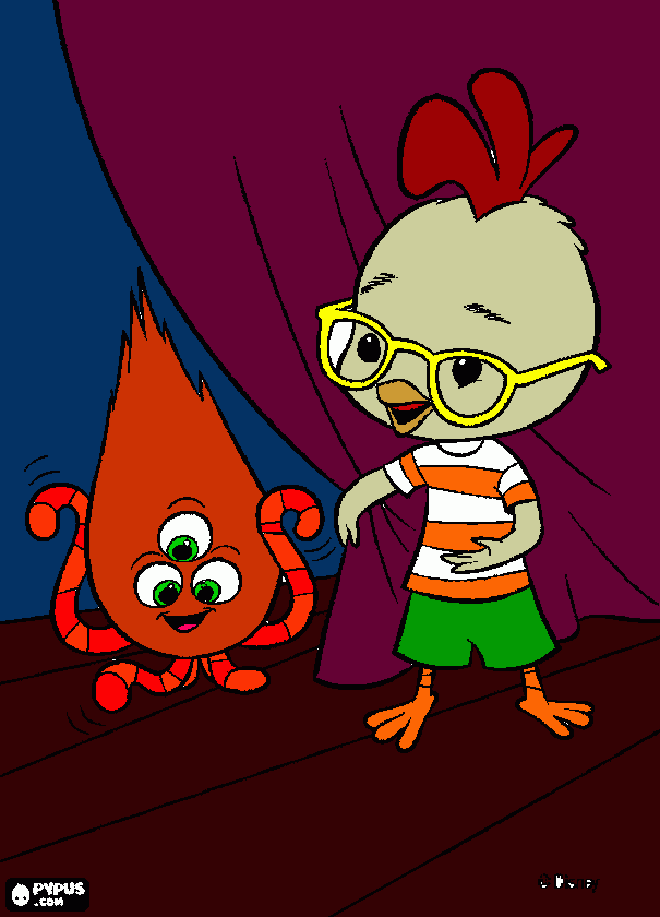 galo e alienigena para colorir e imprimir