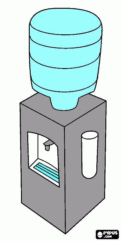 galão de agua para colorir e imprimir