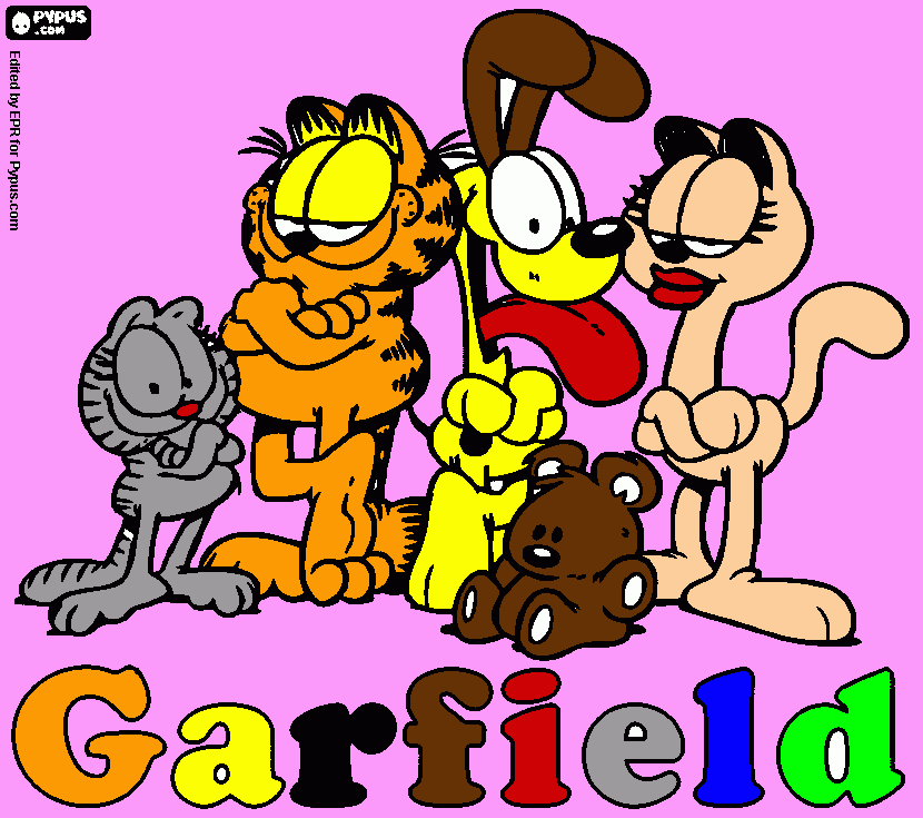 Garfield e sua turma para colorir e imprimir