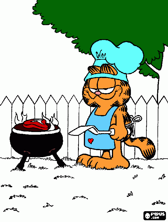 garfiels para colorir e imprimir