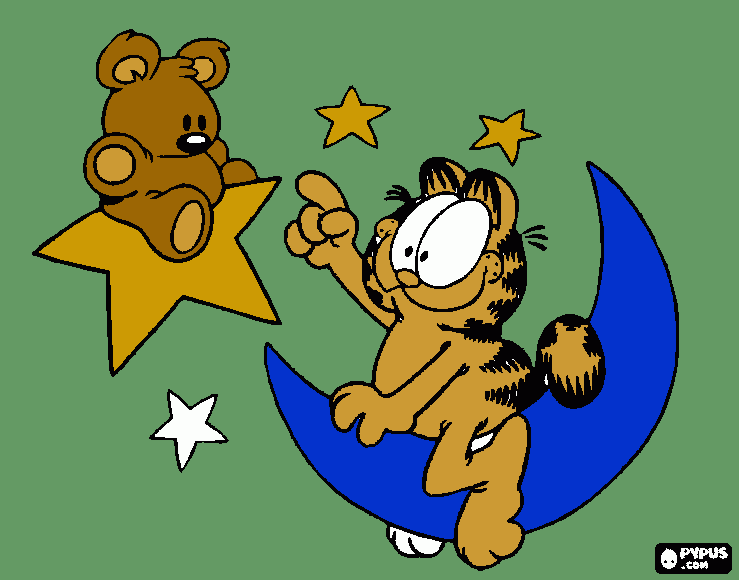 garfinho para colorir e imprimir