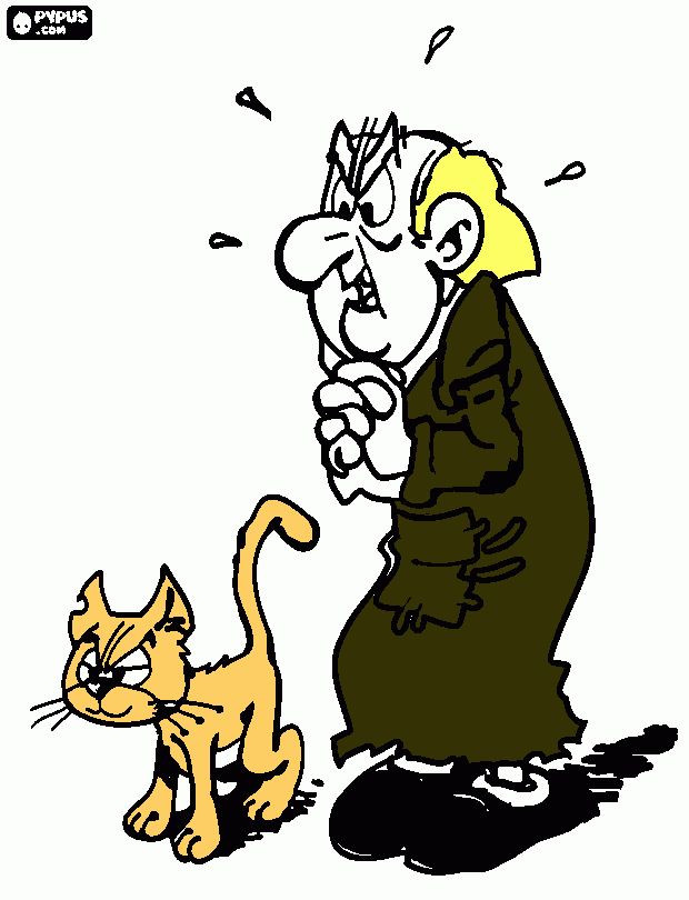 gargamel e cruel para colorir e imprimir