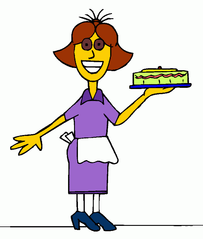 garçonete para colorir e imprimir